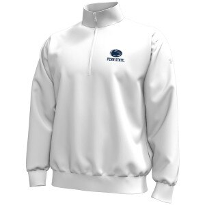 white Penn State Under Armour 1/4 zip icon fleece